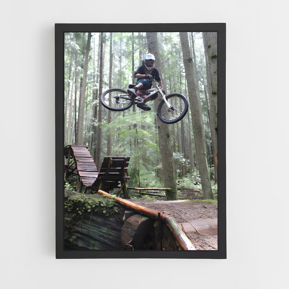 Poster Saut de Log – affiche Cyclisme (vue 2)